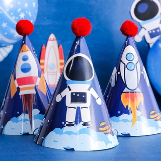 Cartoon Astronaut Birthday Caps DIY Birthday Hat Birthday Party Festival Decorations