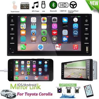 7'' HD Touch Screen 2 Din Radio Car Multimedia Player Android/IOS Mirror Link Bluetooth Audio Radio
