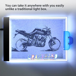 A4 LED Art Artist Tattoo Stencil Board Drawing Pad Table Box Ultra-thin USB Light Tracing (8)