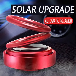 【Hot Product】Solar Car Aromatherapy Air Freshener-Interstellar Suspension Double Ring Rotating Suspended Dashboard