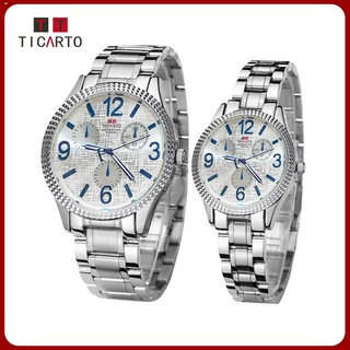 Set & Couple Watches☃❁[Baak] Ticarto T-3025B Stainless Couple Watch (Water Proof)