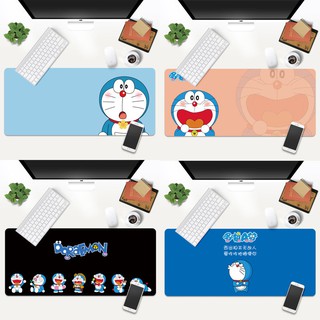 Blue fat man DORAEMON pokonyan cute large mouse pad anime lock edge office desk mat oversized washab (2)