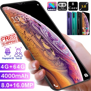 Smart Phone Note 10 4GB + 64GB Ultra-thin Face/Fingerprint UnLock Android Sale Mobile Cellphone Mobiles Gadgets
