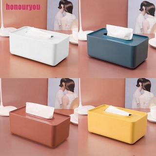 <Honouryou> Nordic Style Plastic Tissue Box Paper Towel Tissue Case Holder Table Organizer