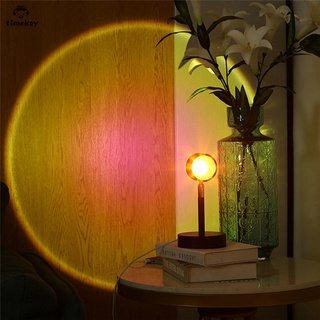 [Timekey] 4 in 1 Sunset Lamp Projector Led Night Light Rainbow Atmosphere Projection Photography Bedroom Wall Decoration