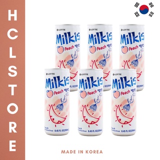 Lotte Milkis Peach Carbonated Drink (6 x 250ml)