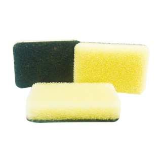 COD DVX #8003 3pcs Thin Sponges Cleaning Scrub Kitchen Dish Scrubber Wash Scouring Sponge Pad