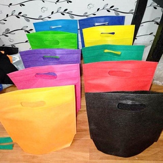Tote Bags✱(50pcs) Flat hand bag with base d-cut ecobag eco bags