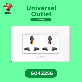 BULL 2 Gang Universal Wall Socket G04Z256