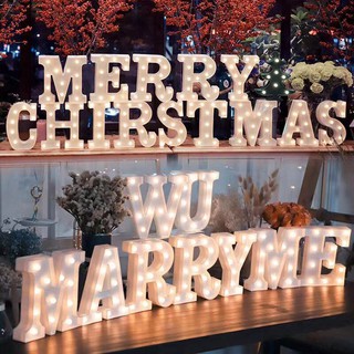 (Free battery)DIY Small Mini 3D Letter LED Night Light Wall Hanging Marquee Sign Alphabet Decor Lamp (9)