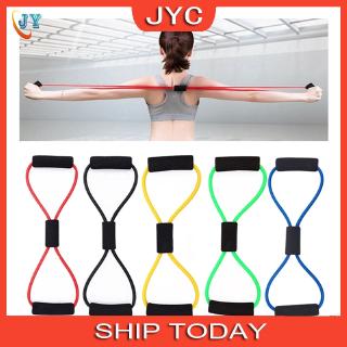 Yoga Gum Fitness Resistance 8 Word Chest Expander Rope Workout Muscle Fitness Rubber Elastic Bands For Sports Exercise