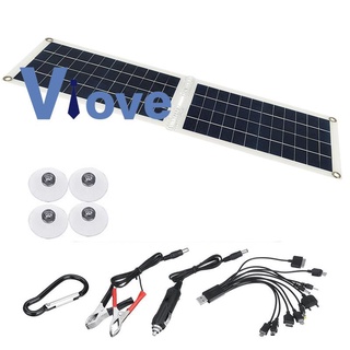 50W Folding Solar Panel ule RV/Car/Boat Battery Recharge Power 18V