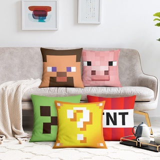 Minecraft Pillowcase Sofa Pillow Cushion Home Decoration Steve Creeper Pig Duck Cartoon Pillowcase Kids Gifts High quality PP co