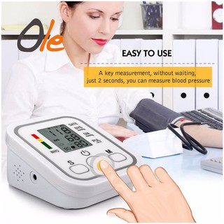 Electronic Digital Automatic Arm Blood Pressure Monitor No Voice Function Gauge BP Sphygmomanometer