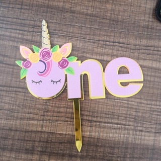 Acrylic Unicorn Theme Cake Topper Unique Cupcake Toppers Party Supplies (3)