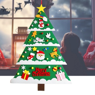 Yak_ Soft Christmas Tree Toy Children DIY Felt Christmas Tree Various Styles for Kids