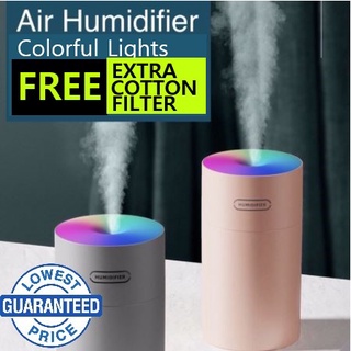 Colorful Light Ultrasonic Air Humidifier USB Car Humidifier Purifier Fragrance Aromatherapy Mist