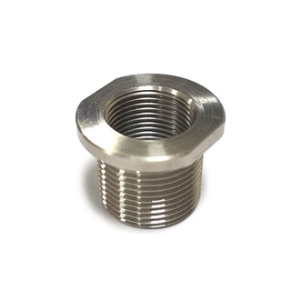 SPMH 1/2-28 ID to 5/8-24 OD-Threaded Suppressor Car Fuel Oil Filter Adapter Single Core Stainless Steel Parts Titanium Tube