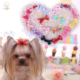 【Ready Stock】卍☄Pet Dog Cat Puppy Bow Tie Flower Bowknot Hair Clips