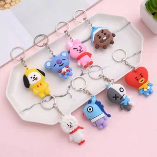 Rubber 3D Cute Cartoon BTS Keychain Collection Keyring YY
