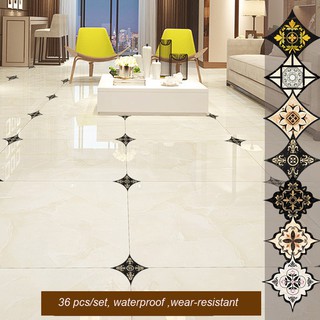 36 PCS Tile Diagonal Stickers Self Adhesive Floor Tiles Ceramic PVC Stickers Floor sticker tiles Wal