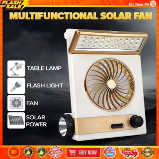 Original Solar Power Mini Fan with Led Table Lamp & Led Flashlight Mini Solar Light Fan