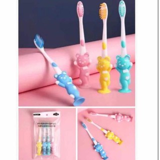 Korea 1Set/4pcs) Soft-bristled Cartoon Kid Toothbrush