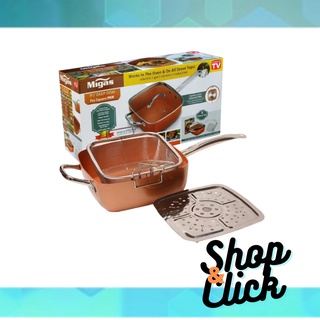 4 Pieces High Quality Square Copper Pan-Cookware Set Non-stick Frying Pan Deep Frying Cooking Pan.