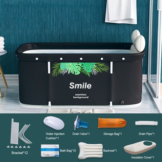 Portable Folding Bathtub Set Foldable Soaking Bathing Tub Adult Bathtub Bath Barrel Beauty Spa House