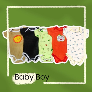 Short sleeves baby body suit | Newborn clothes | 5 pcs per pack | Assorted Random Designs Onesies
