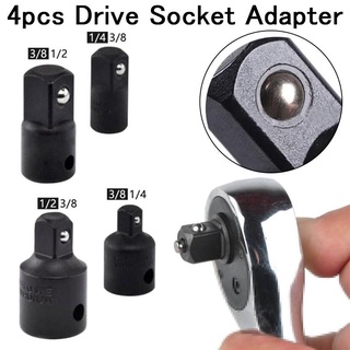 4pcs 1/4 3/8 1/2 Drive Socket Adapter Converter Reducer Air Impact Craftsman Socket Wrench Adapter