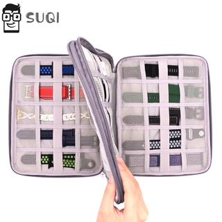 SUQI Portable Watch Strap Organizer Earphones Watch Storage Bag Watch Band Box Case Pouch New Travel