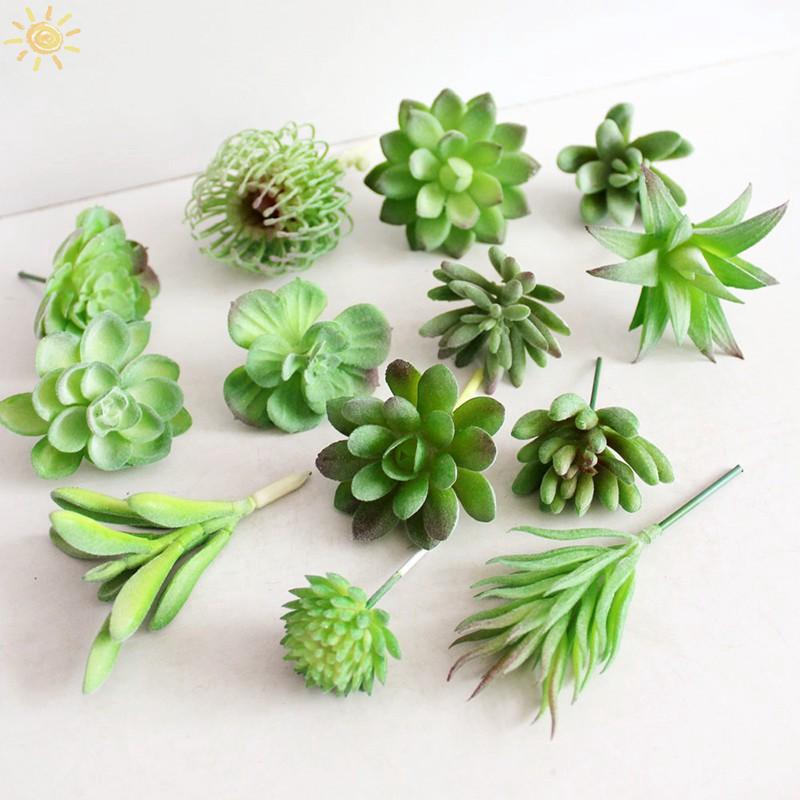 ☀Plastic Succulent Plant Cactus Flower Decor Gift (2)