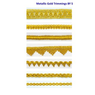 Metallic gold lace trimmings per 5 yards costume crafts
