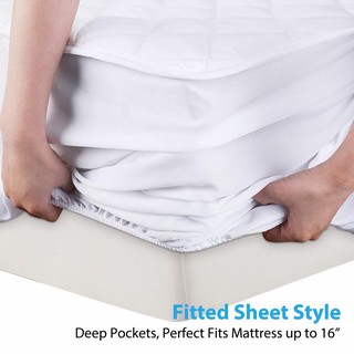[Promote Sleep]Padding Waterproof Mattress Protector Soft Bedbug Proof Bed Cover Queen King Sheet (2)