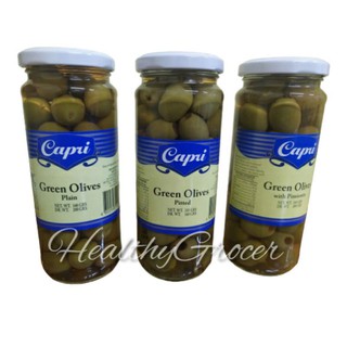 Capri Green Olives (Plain, Pitted, Stuffed w/ Pimiento)