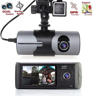 Dual Camera Car DVR R300 with GPS and 3D G-Sensor 2.7"