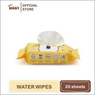 Baby Moby 99.9% Water Wipes - 20 Sheets