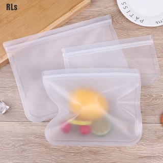 RLs~ Silicone Food Storage Containers Leakproof Containers Reusable Stand Up Zip Bag