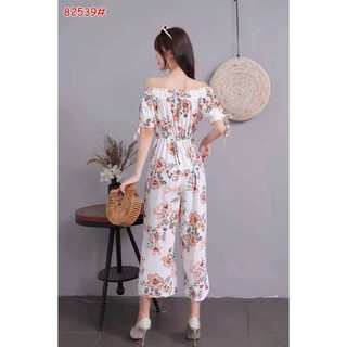 HS-82539 Summer Off Shoulder Floral Print Casual Women Sexy Playsuit beach Bohemian sexy Romper