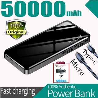 ready stock original 50000mah powerbank Super Slim Powerbanks 2.1A Fast Charging large capacity