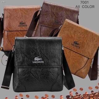 Ang bagongSulit Deals☼❅7001 Lacoste Men Leather Sling Bag Class A