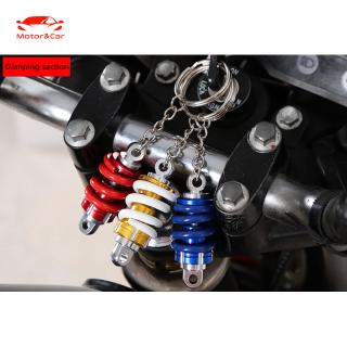 Car Motorcycle Modified Shock Absorber Keychain Car Automobile Damping Modified Key Ring