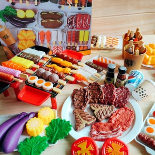 ✨COD✨BBQ Set Toy Barbecue Set Simulation Kitchen Cooking Toy BBQ Grill Toy Set Toys For Kids (1)