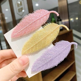 Fabric Feather Korean Hair Clip Colorful Hair Clips Hair Pin Hair Accessories