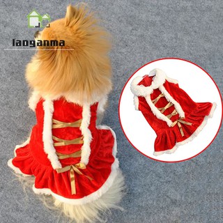 Classic Red Christmas Dog Clothes Santa Doggy Costumes Clothing Pet Apparel