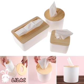 LILAC Cartoon Wooden Tissue Box Wood Cover Holder Napkin Paper Boxes Creative Interior Products Table Decoration Home & Living Storage Case