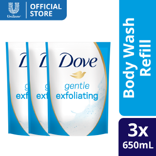 Dove Gentle Exfoliating Body Wash for Revitalized Skin NutriumMoisture™ Technology 650ml 3x