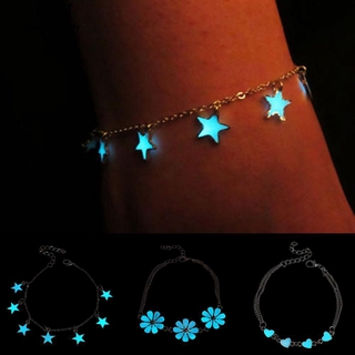 【COD】Little Star Heart Flower Glow in the Dark Ankle Bracelet Anklet Jewelry