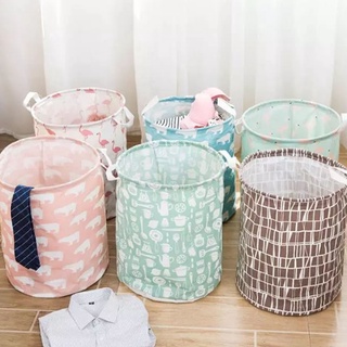 canvas bag■Foldable Laundry Hamper Canvas Basket Dirty Clothes Organizer-BIG CH
